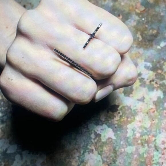 Selin Kent Francoise Ring 14K White Gold Night Sky Diamonds - Grey Pink White - Picture 13 of 16